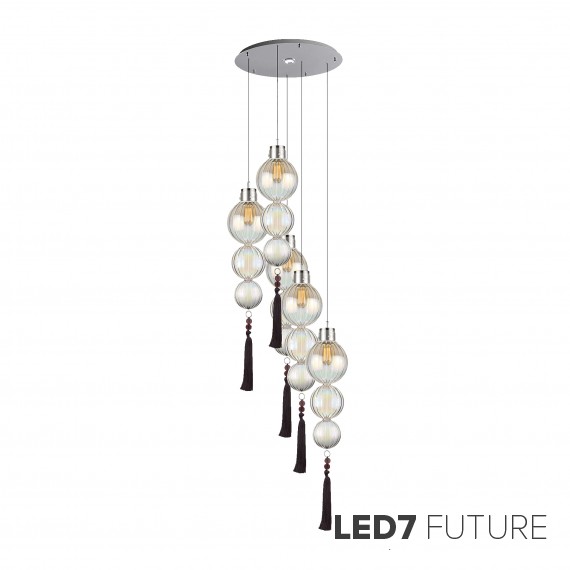 Heathfield Lighting - Medina Circle 5 Chandelier